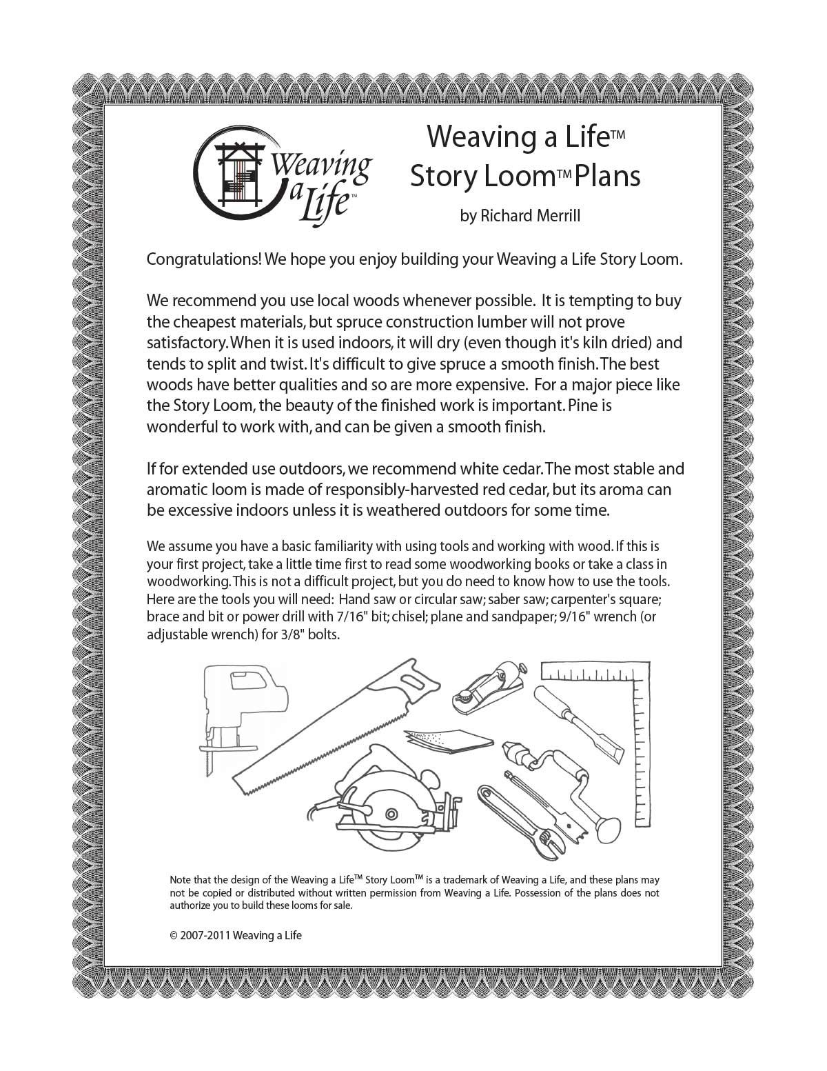 PDF of Large Standing Loom plans