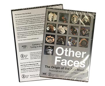 DVD cover with grid of woven masks
